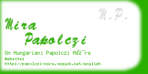 mira papolczi business card
